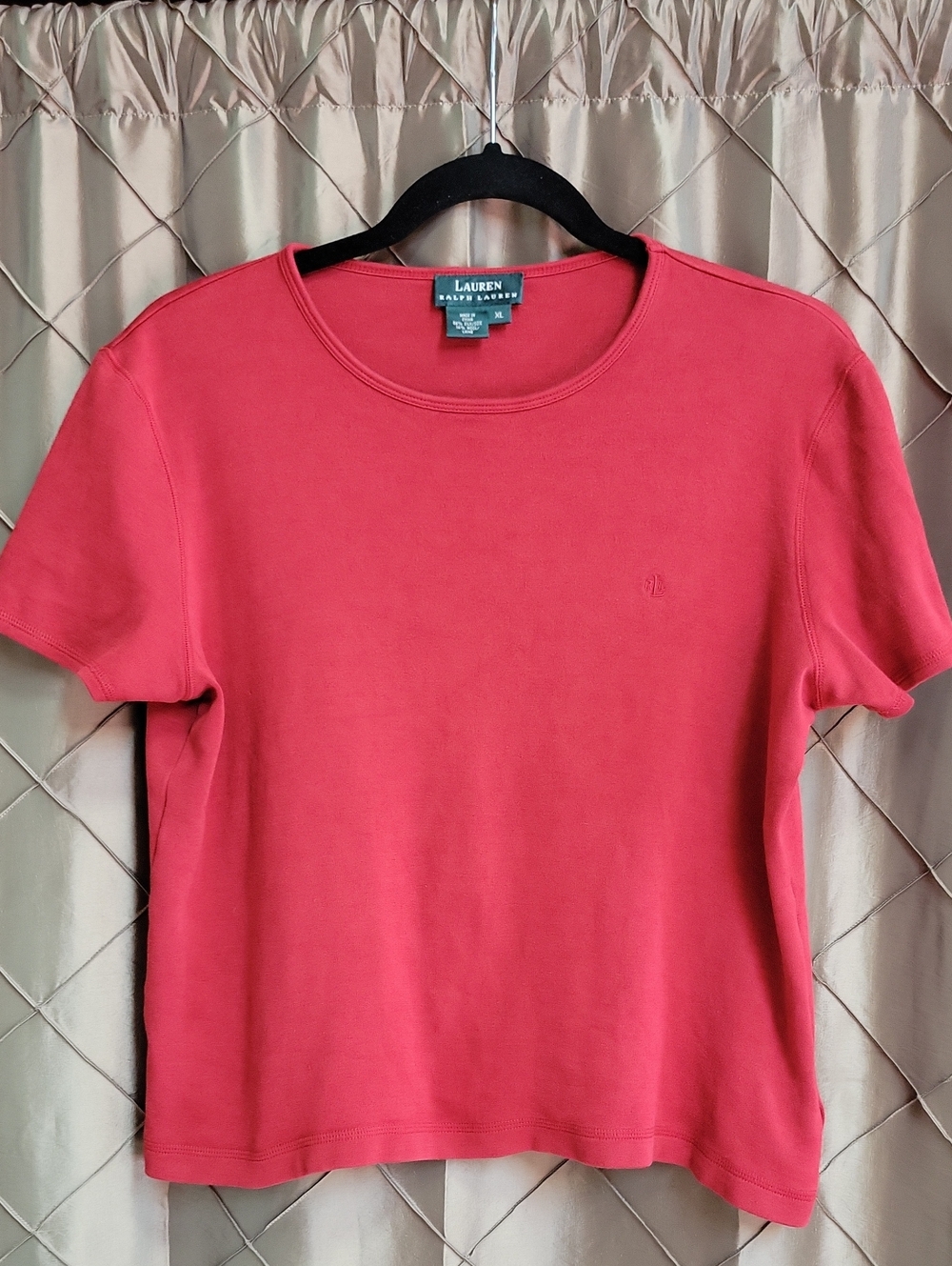 VGUC- Lauren Ralph Lauren Wool/Silk Blend Short Sleeve Cropped T-Shirt